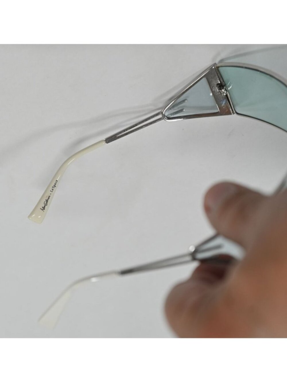 Le Specs Adam Selman The Luxx Squared Sunglasses 1902804 in Silver Blue - Picture 6 of 6